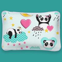 Kit Edredom Alegria Dupla Face Solteiro 2 Peças Malha Estampada 100% Algodão Panda Love - 4