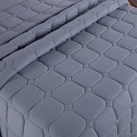 Kit Cobre Leito Colcha Minimal King 3 Peças Malha 100% Algodão Cinza - 2