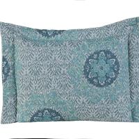 Kit Cobre Leito Colcha Tunes Queen 3 Peças Estampado 180 Fios Lotus 100% Poliéster - 3