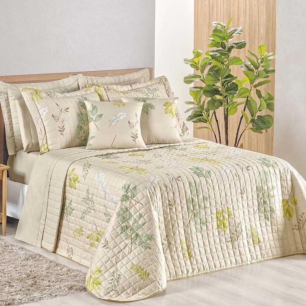 Kit Cobre Leito Colcha Tunes King 3 Peças Estampado 180 Fios Natives 100% Poliéster - 1