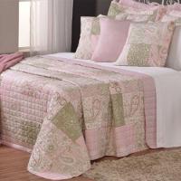 Kit Cobre Leito Colcha Tunes Queen 3 Peças Estampado 180 Fios Loire 100% Poliéster - 1