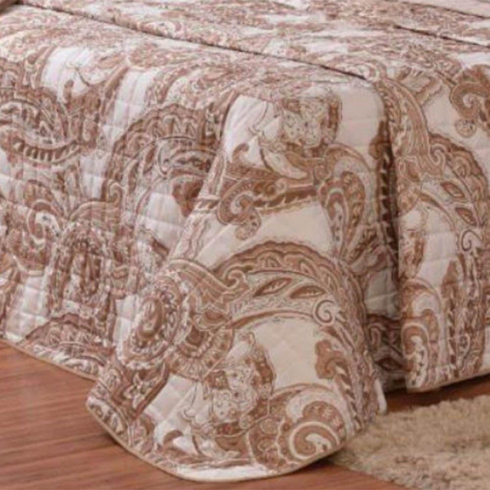 Kit Cobre Leito Colcha Tunes King 3 Peças Estampado 180 Fios Malaga 100% Poliéster - 2