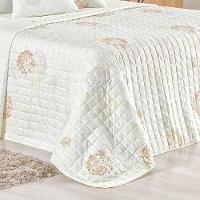 Kit Cobre Leito Colcha Tunes Queen 3 Peças Estampado 180 Fios Garden 100% Poliéster - 2