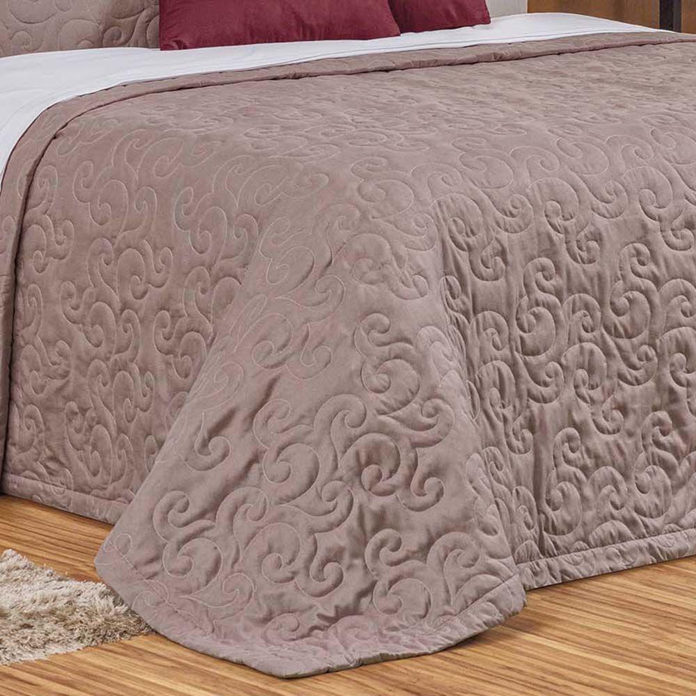 Kit Cobre Leito Colcha Mabelle Queen 3 Peças 400 Fios Bordado Rose 100% Poliéster - 2