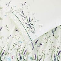 Jogo De Lençol Summer King 4 Peças Micropercal 300 Fios Estampado Floral Verde Lavanda 100% Poliéster - 2