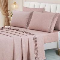 Jogo De Lençol Eudora Casal 4 Peças Micropercal 300 Fios Toque Algodão Rose 100% Poliéster - 1