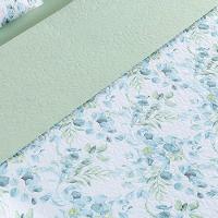 Kit Cobre Leito Colcha Maggy Casal 3 Peças Dupla Face Percale 200 Fios Forest Floral Verde - 3