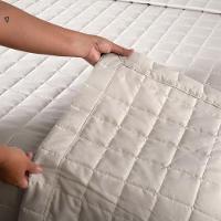 Kit Cobre Leito Colcha Dual Solteiro 2 Peças Matelado Dupla Face Liso Areia 100% Poliéster