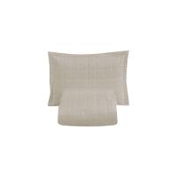 Kit Cobre Leito Colcha Dual Solteiro 2 Peças Matelado Dupla Face Liso Areia 100% Poliéster - 5