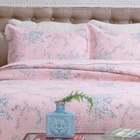 Kit Cobre Leito Colcha Daily Casal 3 Peças Dupla Face Estampado Floral Floral 3 Rosa 100% Poliéster - 2