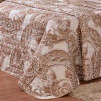 Kit Cobre Leito Colcha Tunes Queen 3 Peças Estampado 180 Fios Malaga 100% Poliéster - 2