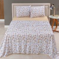 Jogo De Lençol Luar Casal 4 Peças Malha 100% Algodão Estampado Mostarda Cotton - 2