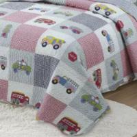 Kit Cobre Leito Colcha Magic Solteiro Infantil 2 Peças Microfibra 180 Fios Carros Patchwork 100% Poliéster - 2