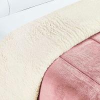 Coberdrom Diamond Solteiro Sherpa Com Manta Flannel 01 Peça Rosa 100% Poliéster - 4