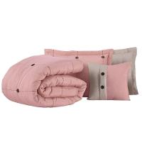 Kit Cobre Leito Colcha Splendore King 07 Peças Bordado Botão 200 Fios Rose 100% Poliéster - 4