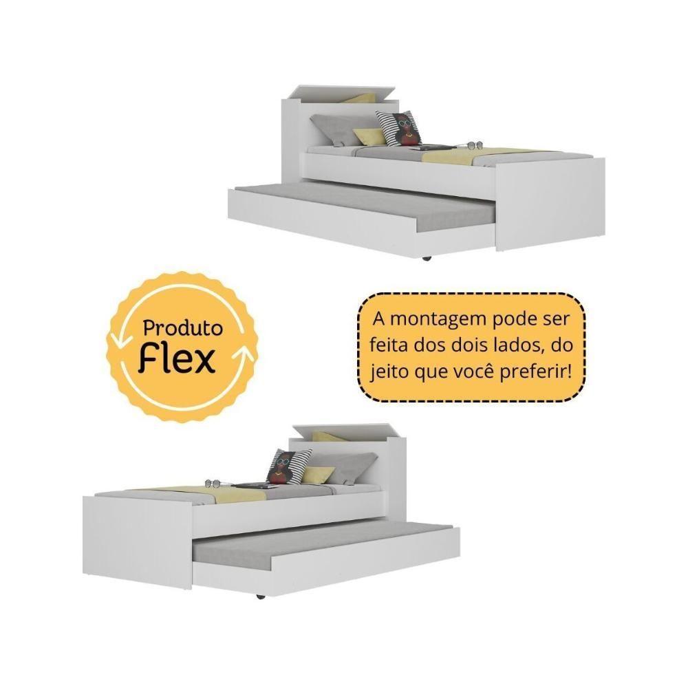 Bicama Com Colchões Inclusos Baú Embutido E Sapateira Multimóveis Mp4363 Branco - 5