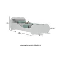 Cama De Solteiro 100% Mdf Com Colchão Incluso Multimóveis Mp4352 Branco - 7