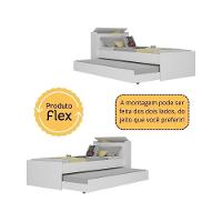 Bicama Para Colchão 78x188cm Com Baú Embutido E Sapateira Multimóveis Mp4362 Branco - 5