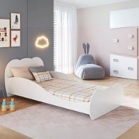 Cama De Solteiro Para Colchão 88x188cm 100% Mdf Multimóveis Mp4351 Branco - 1