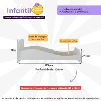 Cama De Solteiro Para Colchão 88x188cm 100% Mdf Multimóveis Mp4351 Branco - 7