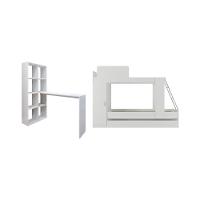 Treliche Para Colchão 78x188cm Com 1 Porta E Escrivaninha Multimóveis Mp4364 Branco - 2