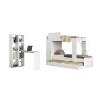 Treliche Para Colchão 78x188cm Com 1 Porta E Escrivaninha Multimóveis Mp4364 Branco