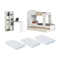 Treliche Com Colchões Inclusos 1 Porta E Escrivaninha Multimóveis Mp4365 Branco - 2