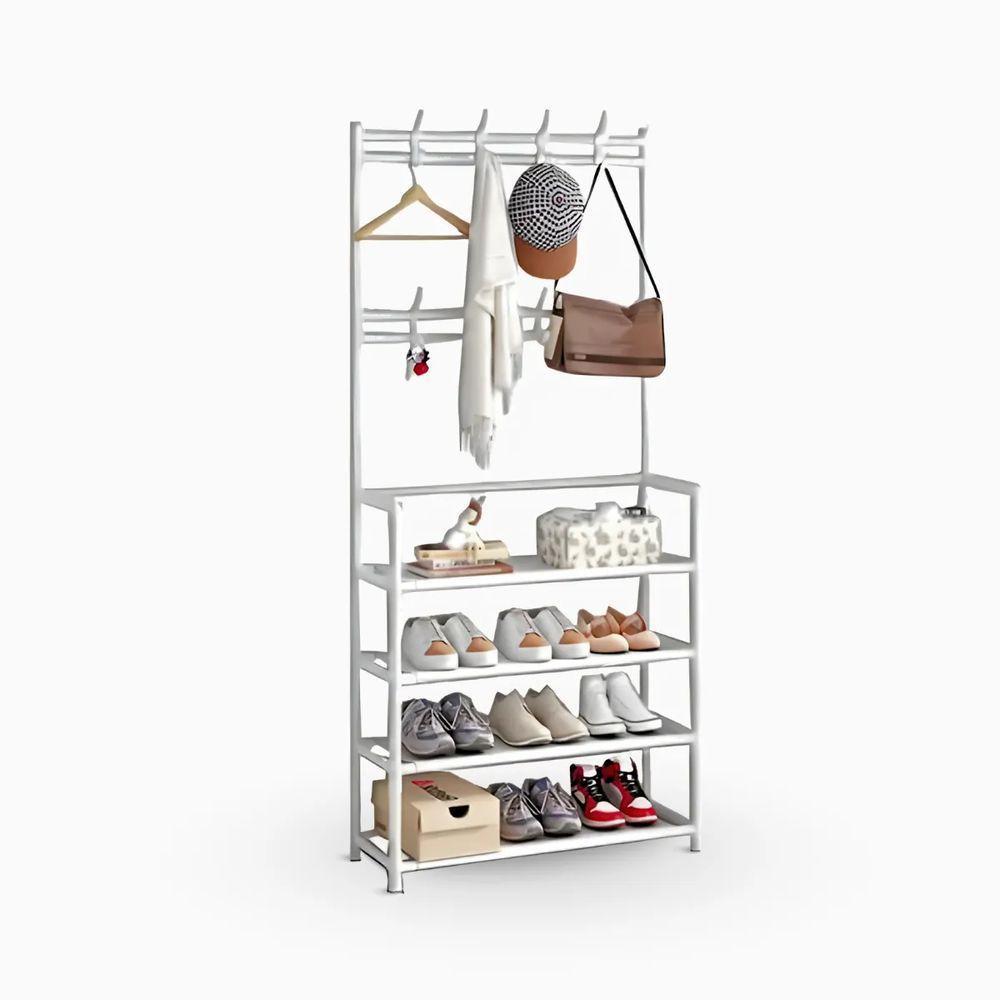 Sapateira Organizadora Com Ganchos 4 Prateleiras - 1