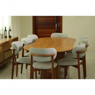 Sala De Jantar 2,40m Com 8 Cadeiras Lais - Requinte Sala