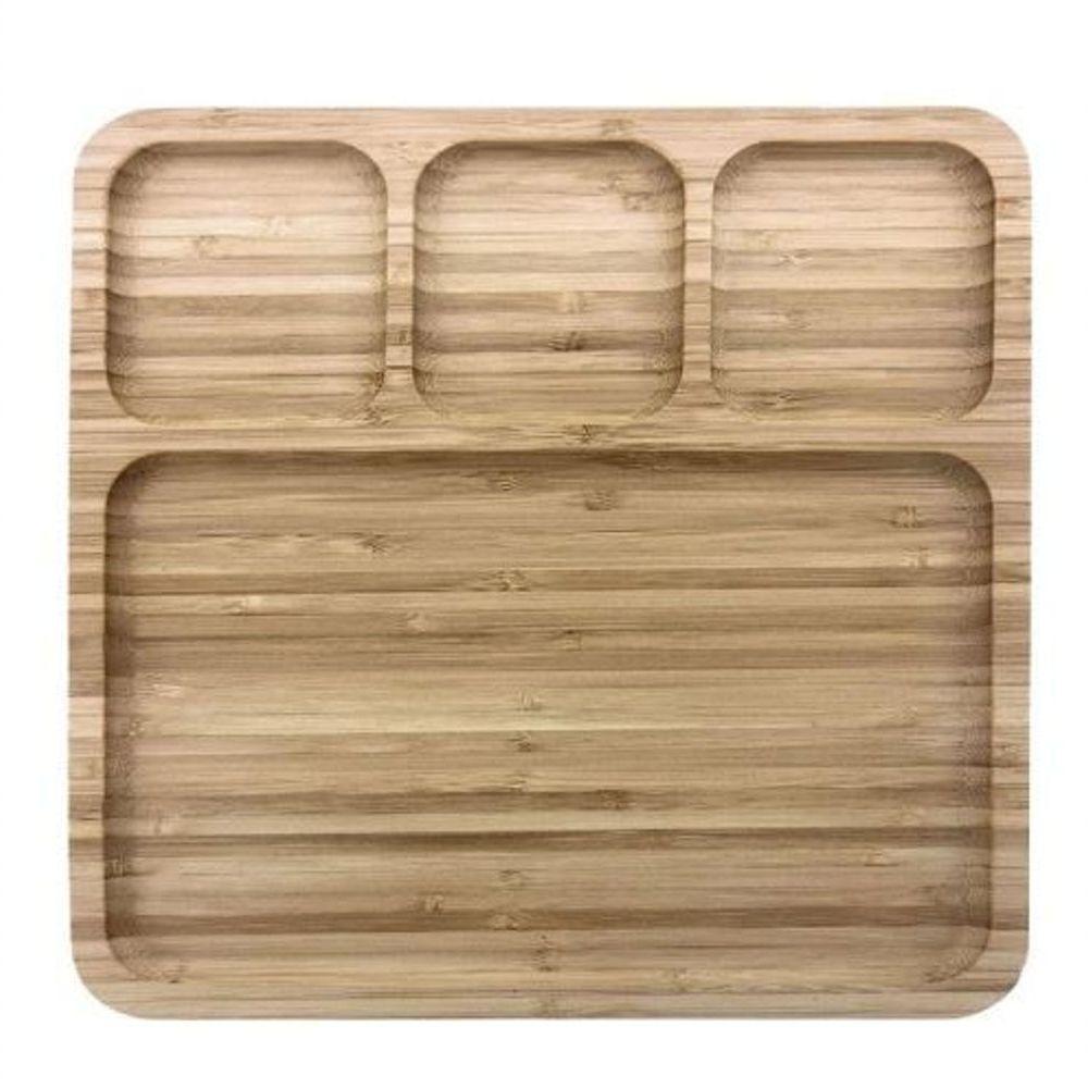 Petisqueira Retangular Com Divisões Ecokitchen Bambu 25 Cm - Mimo Style - Bm20392 - 2