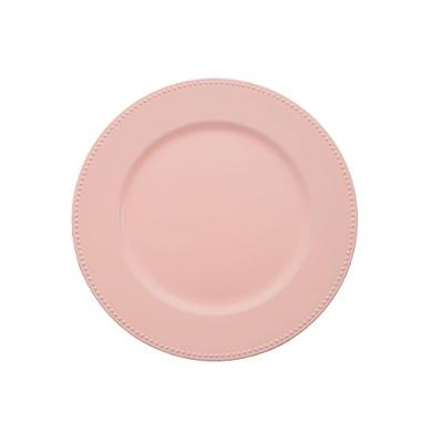 Jogo 4 Sousplat Poá Rosa Chá 33 Cm Mimo Style Sp22320