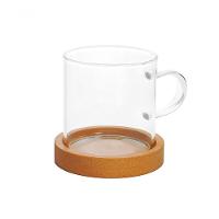 Dupla De Caneca Vidro Boro Com Base Bambu 100 Ml Mimo Style - 1