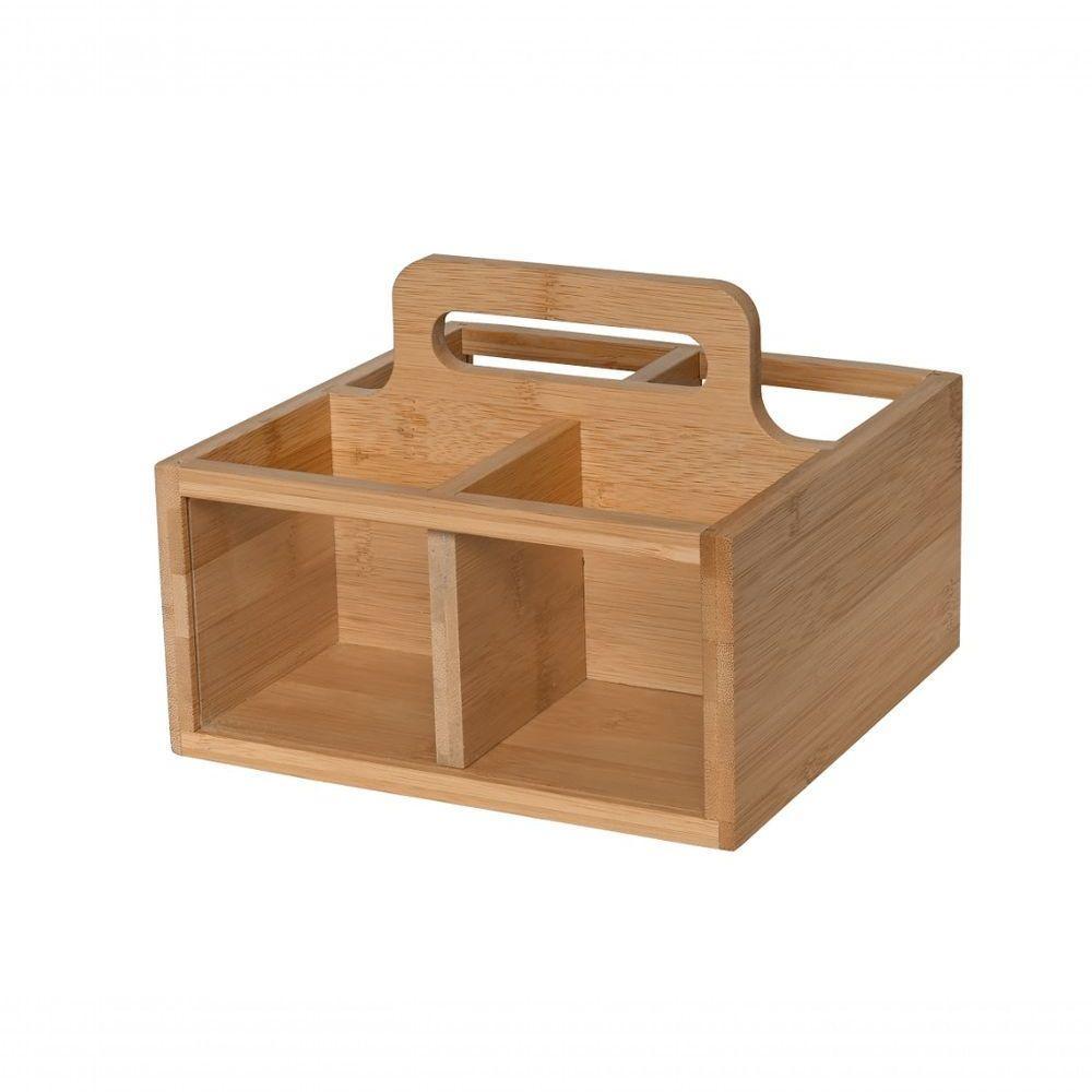 Porta Talheres Bambu Visor Acríl 20 Cm Ecokitchen Mimo Style - 1