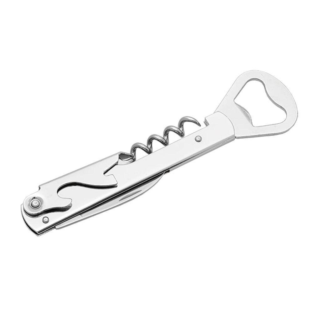 Saca Rolhas E Abridor De Garrafas 14,2 Cm Inox Mimo Style - 1