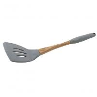 Espátula Vazada Em Silicone E Madeira 33.5 Cm - Mimo Style - Sn19020 - 1