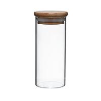 Dupla De Porta Mantimentos Vidro Boro Tampa Bambu 170 Ml Mimo Style - 1