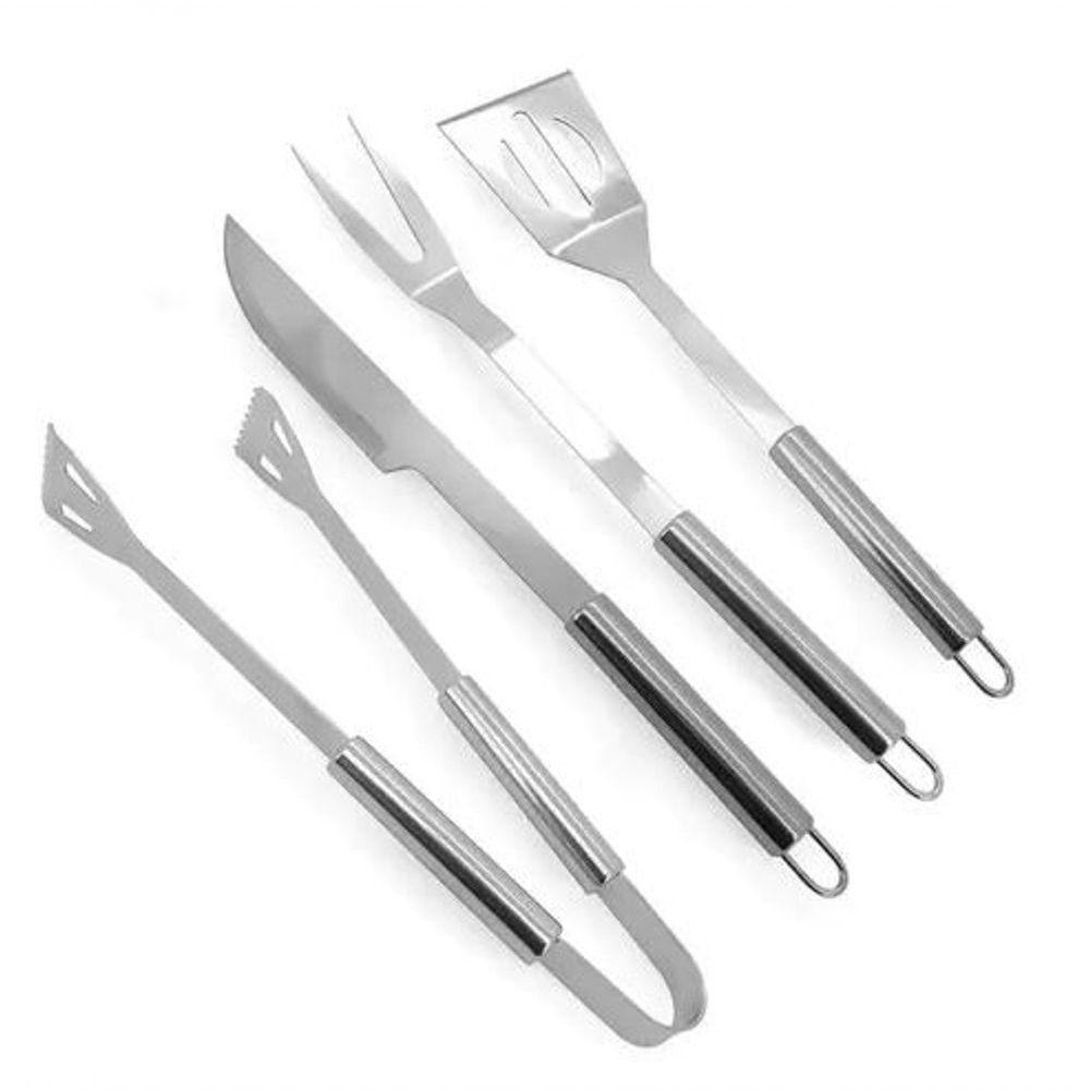 Jogo Para Churrasco Em Inox Com 4 Peças - Mimo Style - Alf02 - 1