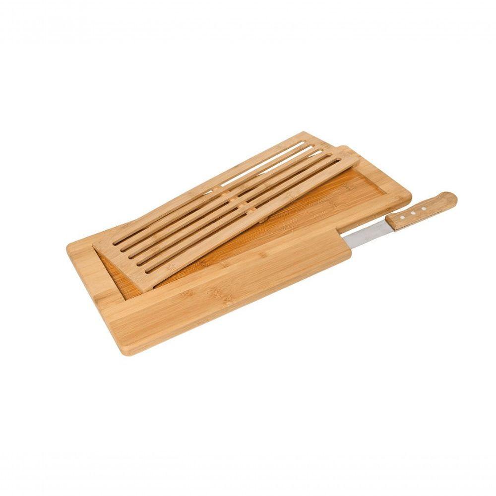 Tábua Para Pães Com Faca Bambu 50 Cm Ecokitchen Mimo Style - 1