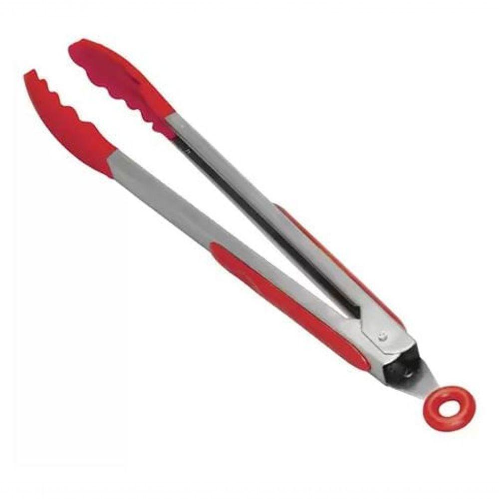 Pegador De Salada Em Inox Com Silicone Vermelho 27.5 Cm - Mimo Style - Sn11233 - 1