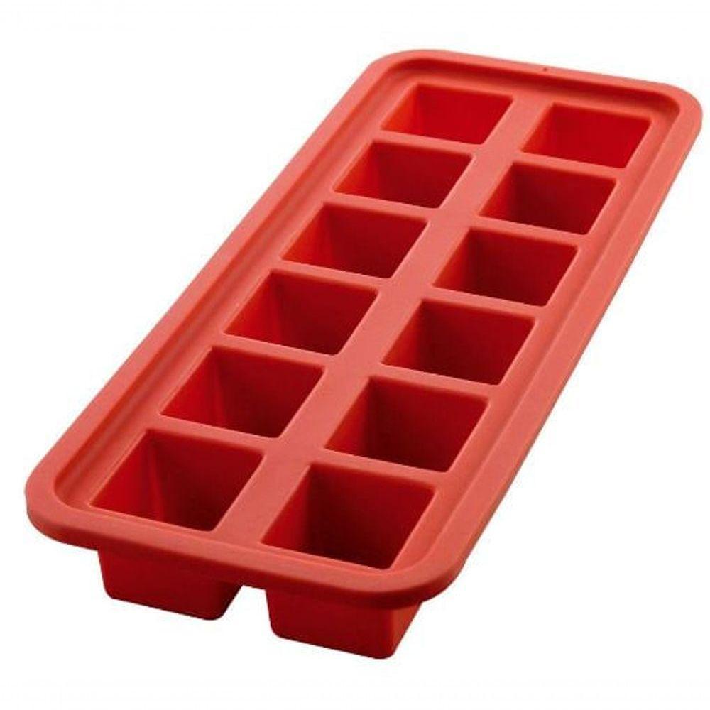 Forma Para Gelo Quadrada Em Silicone Vermelho 26 Cm - Mimo Style - Sn14285 - 1