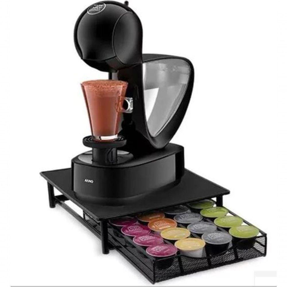 Porta 24 Cápsulas Com Gaveta Dolce Gusto 35 Cm - Mimo Style - Af20195 - 2
