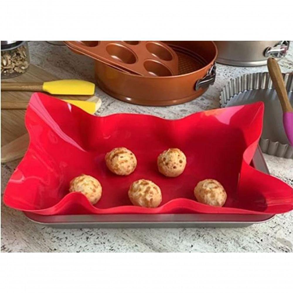 Folha De Silicone Para Assar Vermelha 43x28 Cm - Mimo Style - Sn19062 - 3