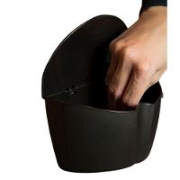 Saleiro De Cozinha Com Tampa 500 Ml Pote Sal Preto Uz