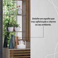 Estante Home Theater 2 Portas Com Espelho Led Frizz Plus - Fendi-naturale - 6