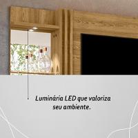 Estante Home Theater 2 Portas Com Espelho Led Frizz Plus - Cinamomo-off White - 5
