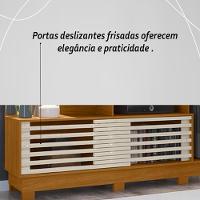 Estante Home Theater 2 Portas Com Espelho Led Frizz Plus - Cinamomo-off White - 7