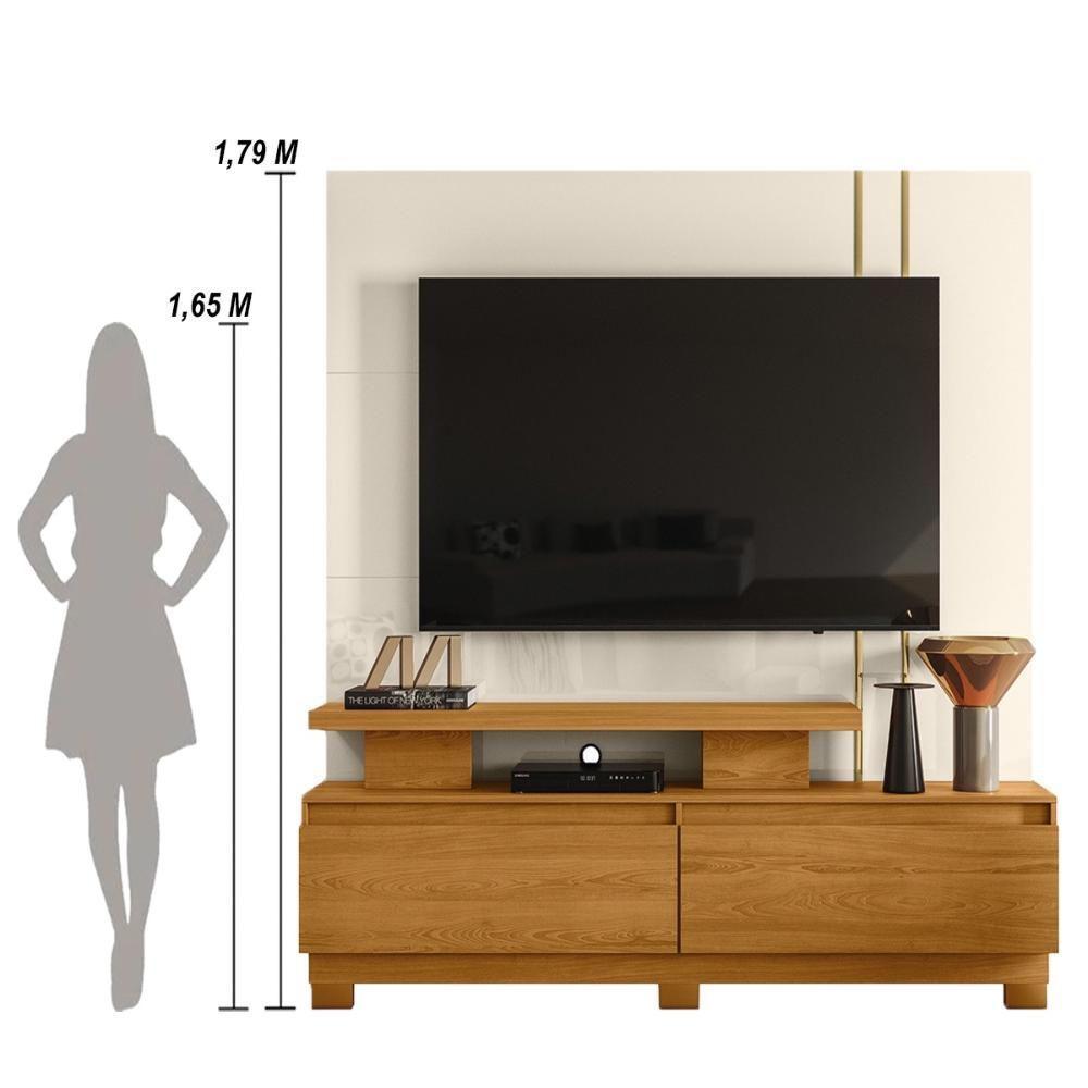 Estante Home Theater Para Tvs Até 75 Polegadas New Apolo - Cinamomo-off White - 3