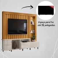 Estante Home Theater 1 Porta 2 Gavetas Com Led Le Mans - Cinamomo-off White