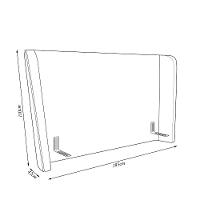 Cabeceira Design Para Cama Casal Torres Pés Em Madeira Pu/bouclê Caramelo/off White G91 - Gran Belo