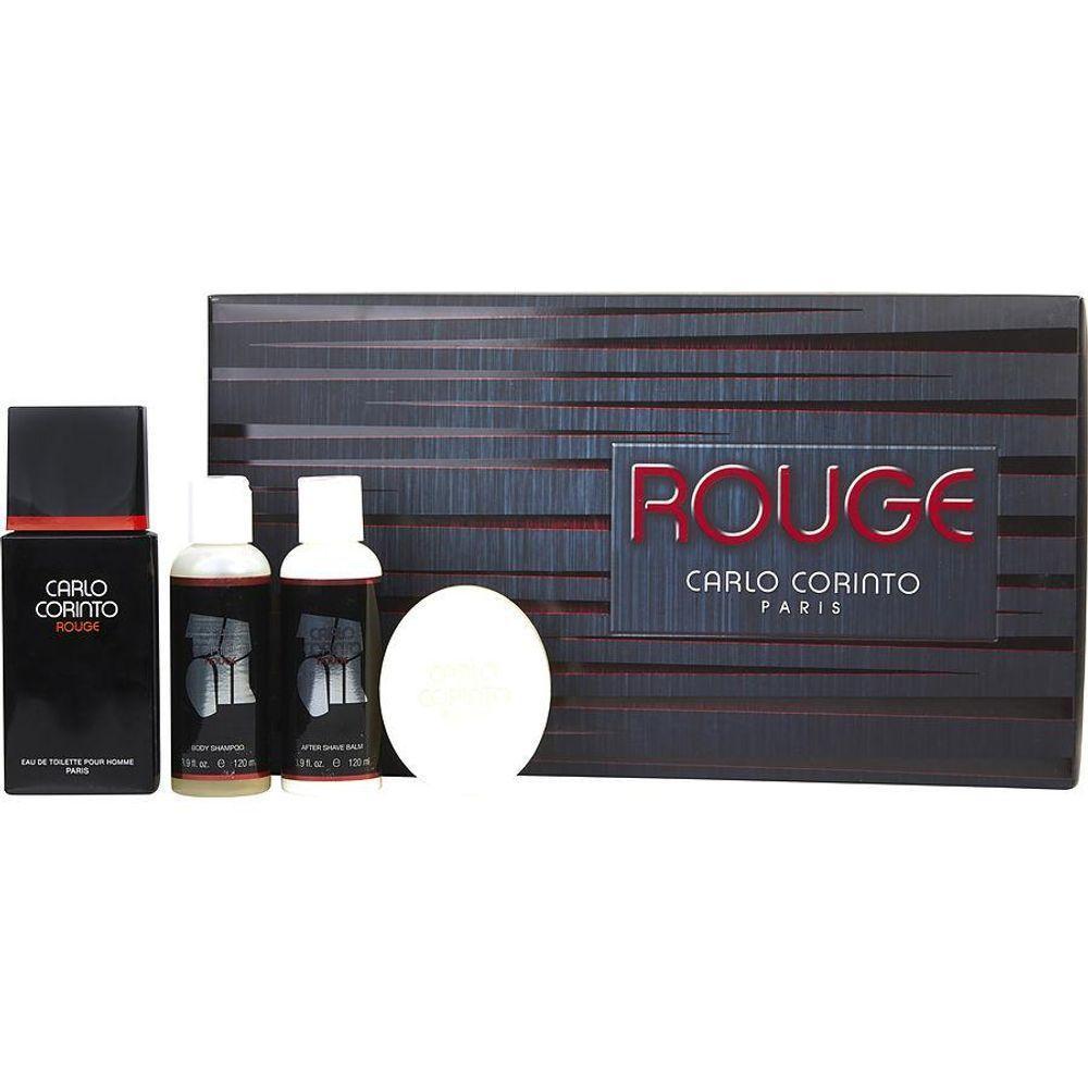 Perfume Masculino Carlo Corinto Rouge Edt Spray 100 Ml&pós-barba Balm 115 Sabonete Líquido - 1